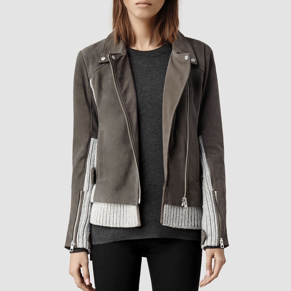 AllSaints Axel Suede Biker Jacket